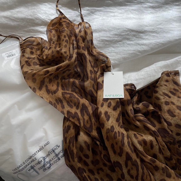NWT Rat & Boa Valentina Leopard Print Dress - Picture 2 of 2